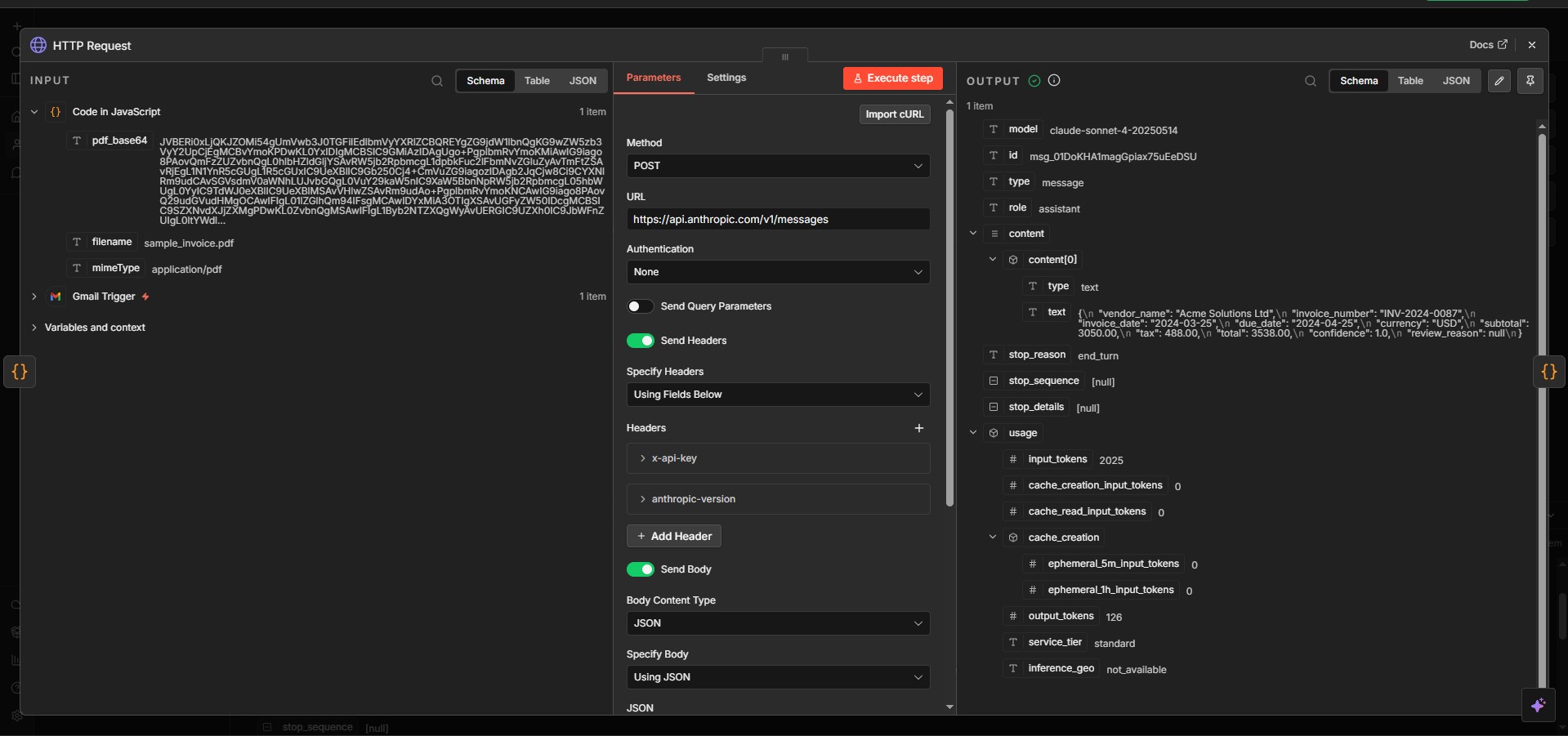Claude API Extraction